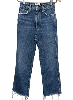 AGOLDE Denim Women’s Size 25 Placebo Blue High Rise Pinch Waist Kick Jeans thumbnail 6