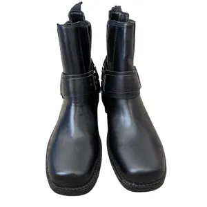 Marc Fisher LTD Black Leather Harness Biker Ankle Boots Silver Studs 6.5 NEW thumbnail 4