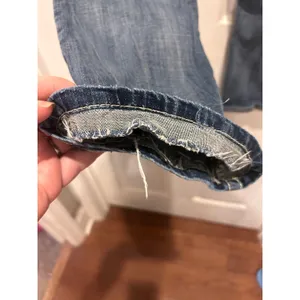 Daytrip Mila Bootcut Jeans 27 Medium Wash Distressed Thick Stitch Hemmed thumbnail 8