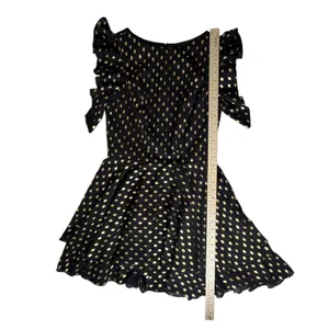 NWT‎ IEENA Mac Duggal Black Gold Metallic Polka Dot Ruffle Dress Size 4 Classic thumbnail 12
