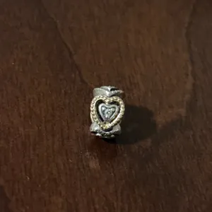 Pandora Sterling Silver with 14K‎ Gold Celebration of Love Heart Spacer thumbnail 4