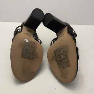 Coach Ginny‎ Gladiator Black Leather Heels Sandals Womens 9.5 B Strappy Studded thumbnail 8