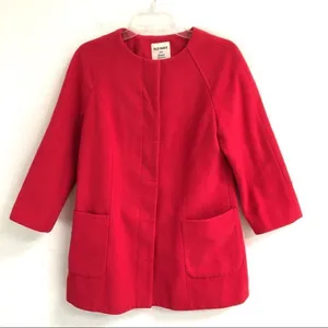 Old Navy wool blend hidden button up coat S‎ thumbnail 1