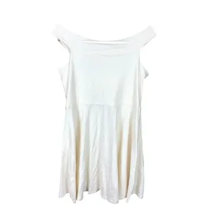 ASOS‎ Cream Off The Shoulder Skater Dress Open Back US 10 thumbnail 2