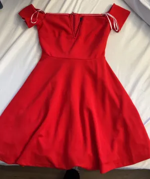 Lulus Red Off The Shoulder Dress thumbnail 1