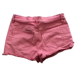 LOFT Women's Pink Cut-Off Jean Shorts Size 26 Frayed Hem thumbnail 2