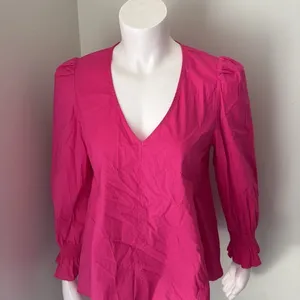 Tuckernuck Pomander Place Blouse Top Easton Pink Size Medium thumbnail 7