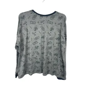 Harry Potter Wizarding World Pajama Set XXL Gray All Over Print Long Sleeve Pant thumbnail 5