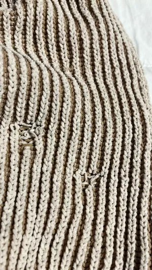 Boutique “New In” cropped fringed sweater Tan Size L thumbnail 3