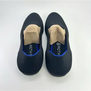 Rothys The Loafer Black Knit Royal Blue Trim Slip On Comfort Size 12 Minimalist thumbnail 9