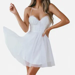 Selfie Leslie Smitten Sweetheart Mini – Bridalcore Party XS NWT graduation thumbnail 1