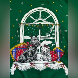 Vintage Scottie dog 80s Holiday crewneck Size Large thumbnail 6