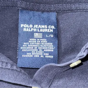 Ralph Lauren Polo Jeans Co Women’s Size L Navy Blue Short Sleeve Polo Shirt thumbnail 4