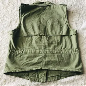 Madewell Modern Safari Utility Vest Olive Army Green Size Small thumbnail 9