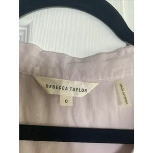 Rebecca Taylor Embellished Silk Wrap Top Womens Size 0 Lavender Grey Sleeveless thumbnail 2