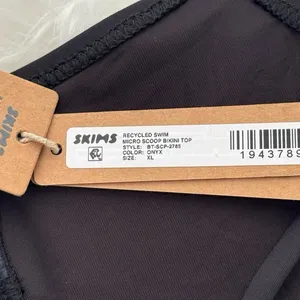 Skims Signature Swim Micro Scoop Bikini Top Onyx XL thumbnail 8