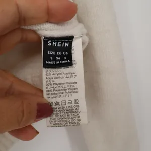 SHEIN Sweater Womens S Americana Cream American Flag Graphic Excellent thumbnail 2