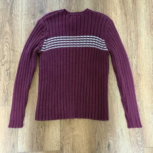 VTG Old Navy‎ Knit Fishermen Sweater V-Neck Maroon Cottage Womens L Y2K academia thumbnail 8