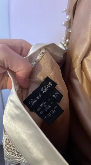Dave & Johnny Nude Semi Formal Dress thumbnail 6