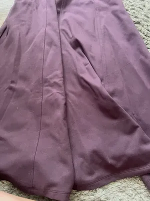 NWT Quince Classic‎ Purple Ultra-Stretch Ponte Short Sleeve Midi Dress Sz S thumbnail 9