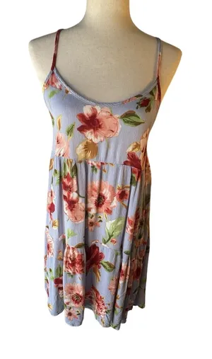 Chris & Carol Light Blue Floral Backless Sundress thumbnail 1