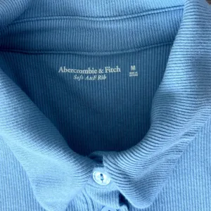 Abercrombie & Fitch Ribbed Bodysuit Sleeveless Collared One-Piece Blue NWOT thumbnail 3