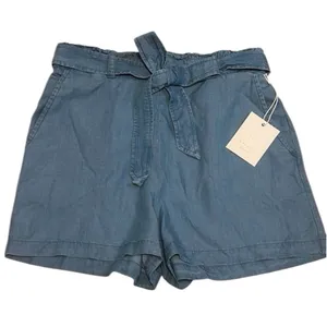 LC Lauren Conrad 3" High-Waisted Paperbag Shorts Chambray NEW Small thumbnail 2