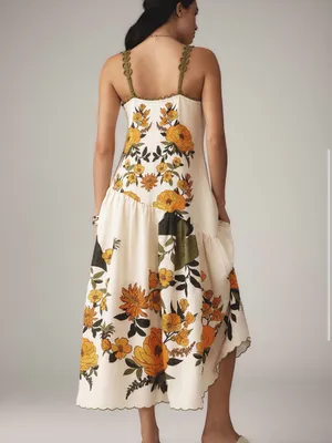 Farm Rio x Anthropologie Sleeveless V-Neck A-Line Maxi Dress size XS thumbnail 2