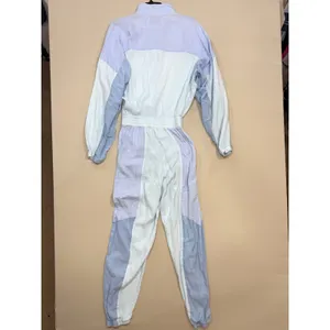 Paradised Blue colorblock Kelsey zip up Jumpsuit Medium thumbnail 7