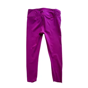 Athleta Pink Laser Cut 7/8 Leggings Size Small Hidden Zip Pocket Athletic Yoga thumbnail 5