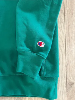 Champion iconic crew Verdant Green Sweatshirt, Fleece Women’s size Small, NWT thumbnail 2