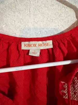 Knox Rose Long Sleeve Embroidered Blouse | Size: Small thumbnail 5