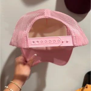 Pink Retro Trump Trucker Hat thumbnail 3