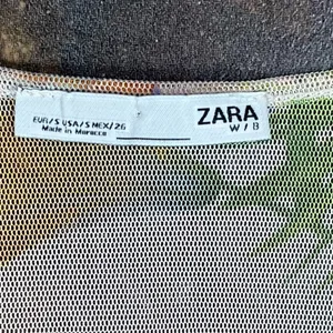 Zara Printed Floral Sheer Polyester Printed Tulle High-Waisted Dress Small thumbnail 8