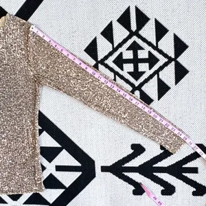 Intimately Free People Gold Rush Sequin Long Sleeve Top Small thumbnail 10
