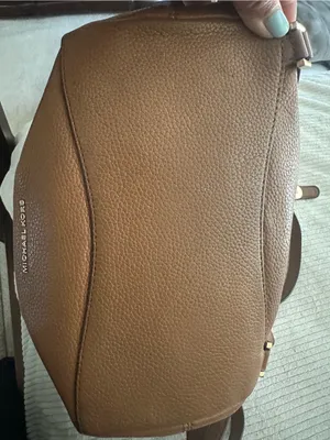 Michael Kors Raven Brown Logo Backpack with Tan Leather Trim thumbnail 14