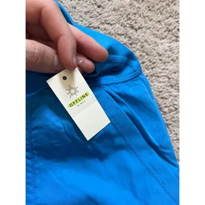 Aerie NWT The Hugger Home Run Shorts in Blue Pockets Drawstring Size Small thumbnail 8