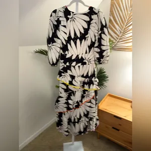 FARM Rio x Anthropologie Cutout Tiered Linen Maxi Dress XS‎ thumbnail 7