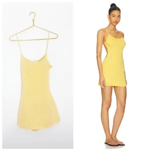 Revolve NBD Butter Yellow Cut Out Back Mini Dress Size Small Preppy Casual Chic thumbnail 2