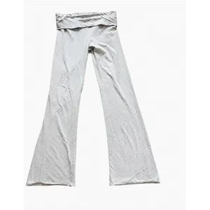 SKIMS Foldover Flare Pants Womens M Heather Gray Cotton Stretch Lounge Yoga thumbnail 2