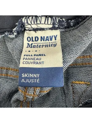 Old Navy Maternity Skinny Jeans Full Panel Adjustable Waist Dark Wash Size 8 thumbnail 5