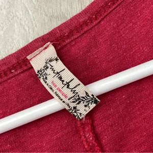 Free People Tshirt high low long sleeve womens Pink (small) oversized boho basic thumbnail 2
