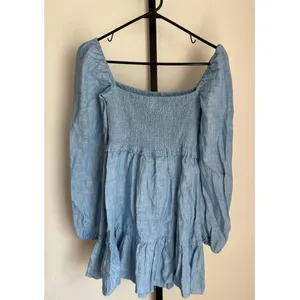 Aritzia Wilfred Blue Tempest Linen Dress Small thumbnail 3
