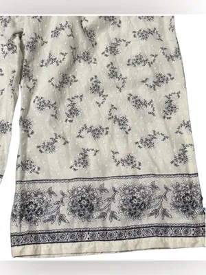 Vintage E By Eloise Anthropologie Swiss Dot Pajama Set Small Toile Floral thumbnail 10