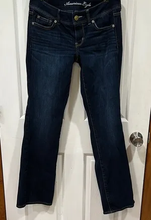 American Eagle Outfitters Flare Blue Denim Jeans thumbnail 1