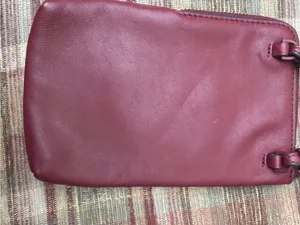 Tory Burch Burgundy Leather Logo Phone Crossbody thumbnail 2