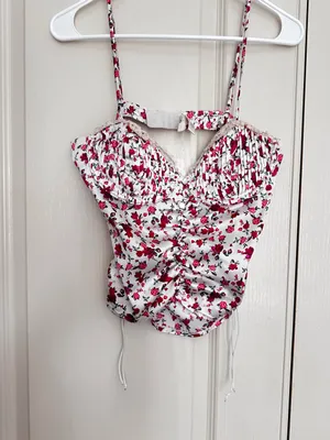 For Love & Lemons Melrose Floral Lace-Trim Bustier Top thumbnail 4