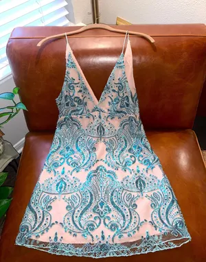 Free People Night Shimmers Mini Dress thumbnail 1