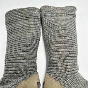 UGG Australia Cardy Classic Knit Tall Sweater Boots Gray Women Size 7 thumbnail 5