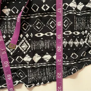 Urban Outfitters Sparkle & Fade Black Tribal Print Top Size M EUC thumbnail 8